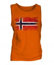 Norway Distressed Flag Mens Vest