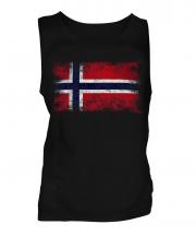 Norway Distressed Flag Mens Vest