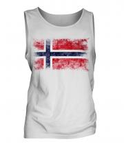Norway Distressed Flag Mens Vest