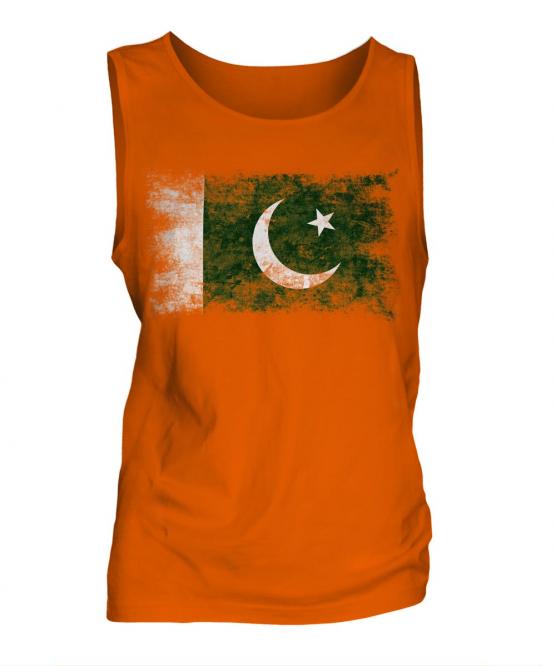 Pakistan Distressed Flag Mens Vest