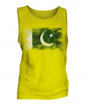 Pakistan Distressed Flag Mens Vest