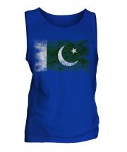 Pakistan Distressed Flag Mens Vest