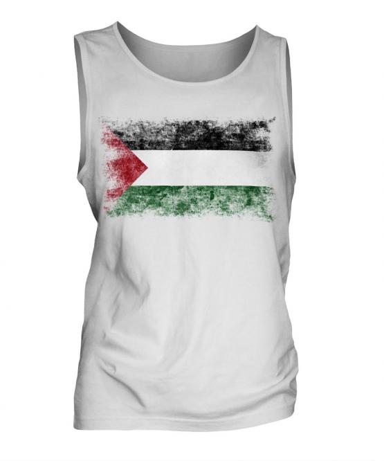 Palestine Distressed Flag Mens Vest