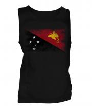 Papua New Guinea Distressed Flag Mens Vest