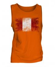 Peru Distressed Flag Mens Vest