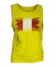 Peru Distressed Flag Mens Vest