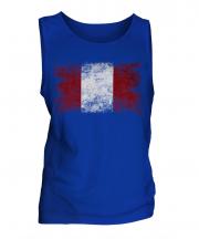 Peru Distressed Flag Mens Vest