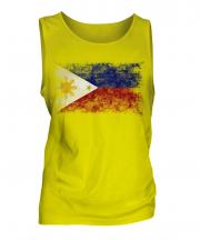 Philippines Distressed Flag Mens Vest