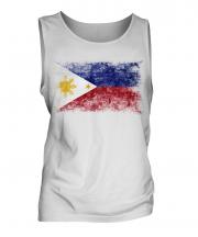 Philippines Distressed Flag Mens Vest