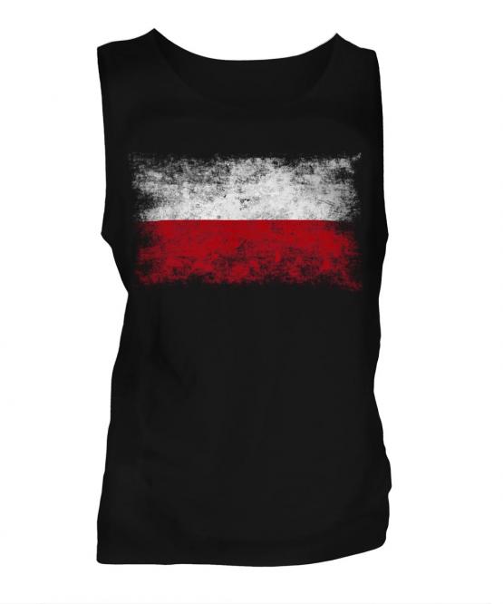 Poland Distressed Flag Mens Vest