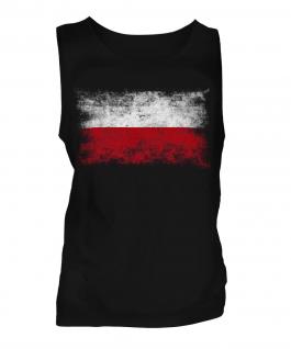 Poland Distressed Flag Mens Vest
