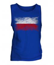 Poland Distressed Flag Mens Vest