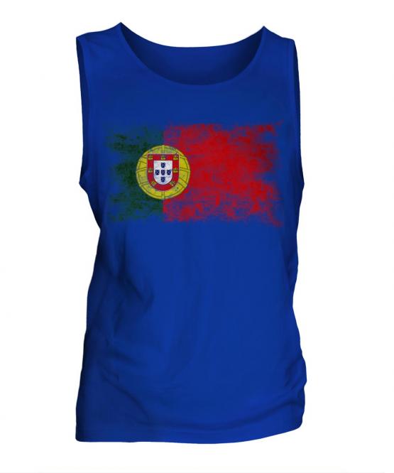 Portugal Distressed Flag Mens Vest