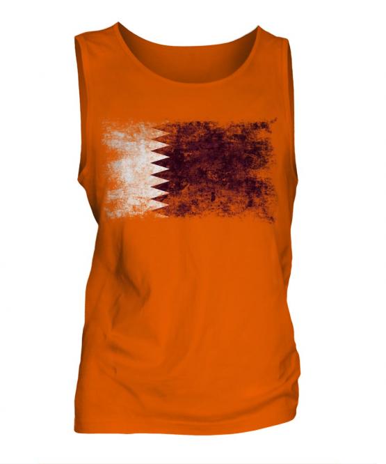 Qatar Distressed Flag Mens Vest
