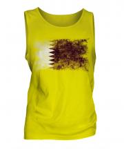 Qatar Distressed Flag Mens Vest