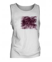 Qatar Distressed Flag Mens Vest