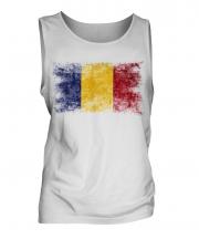 Romania Distressed Flag Mens Vest
