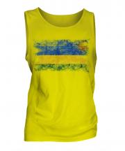 Rwanda Distressed Flag Mens Vest