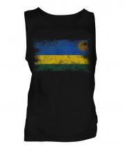 Rwanda Distressed Flag Mens Vest