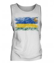Rwanda Distressed Flag Mens Vest