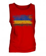 Rwanda Distressed Flag Mens Vest