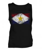 Saba Distressed Flag Mens Vest