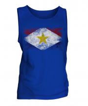 Saba Distressed Flag Mens Vest