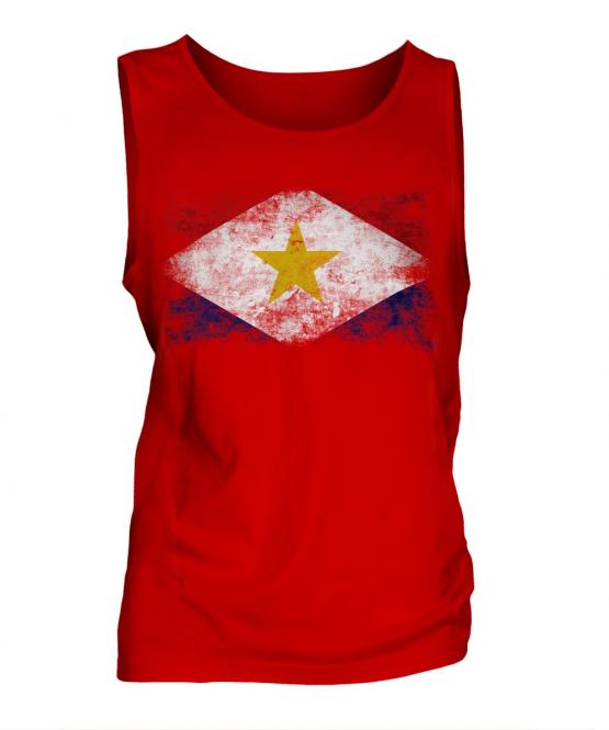 Saba Distressed Flag Mens Vest