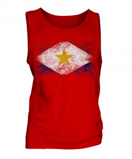 Saba Distressed Flag Mens Vest