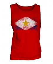 Saba Distressed Flag Mens Vest