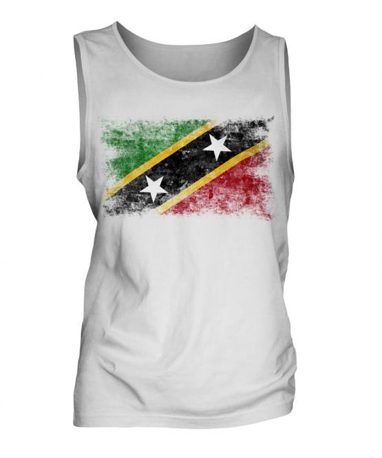 Saint Kitts And Nevis Distressed Flag Mens Vest