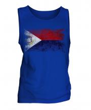 Saint Martin Distressed Flag Mens Vest