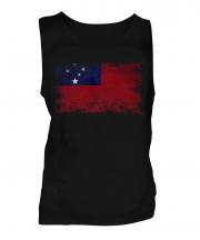 Samoa Distressed Flag Mens Vest