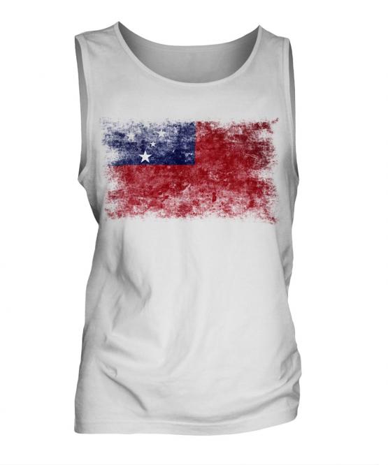 Samoa Distressed Flag Mens Vest
