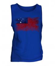 Samoa Distressed Flag Mens Vest