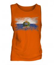 San Marino Distressed Flag Mens Vest