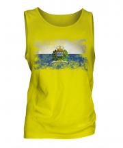 San Marino Distressed Flag Mens Vest