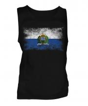 San Marino Distressed Flag Mens Vest