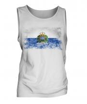San Marino Distressed Flag Mens Vest