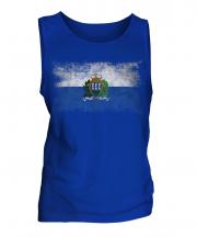 San Marino Distressed Flag Mens Vest