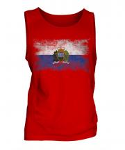 San Marino Distressed Flag Mens Vest