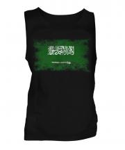 Saudi Arabia Distressed Flag Mens Vest