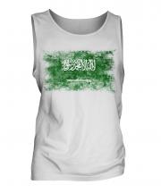Saudi Arabia Distressed Flag Mens Vest