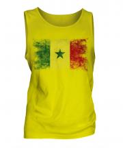 Senegal Distressed Flag Mens Vest