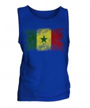 Senegal Distressed Flag Mens Vest