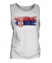 Serbia Distressed Flag Mens Vest