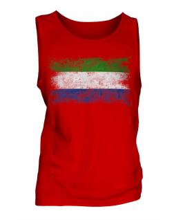 Sierra Leone Distressed Flag Mens Vest