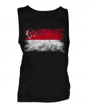 Singapore Distressed Flag Mens Vest