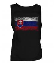Slovakia Distressed Flag Mens Vest