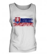 Slovakia Distressed Flag Mens Vest